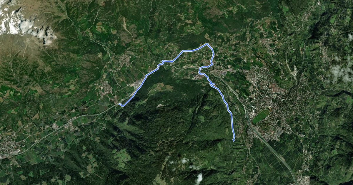 Маршрут Jakobsweg Saring - Cammino di San Giacomo Saring на спутниковом снимке