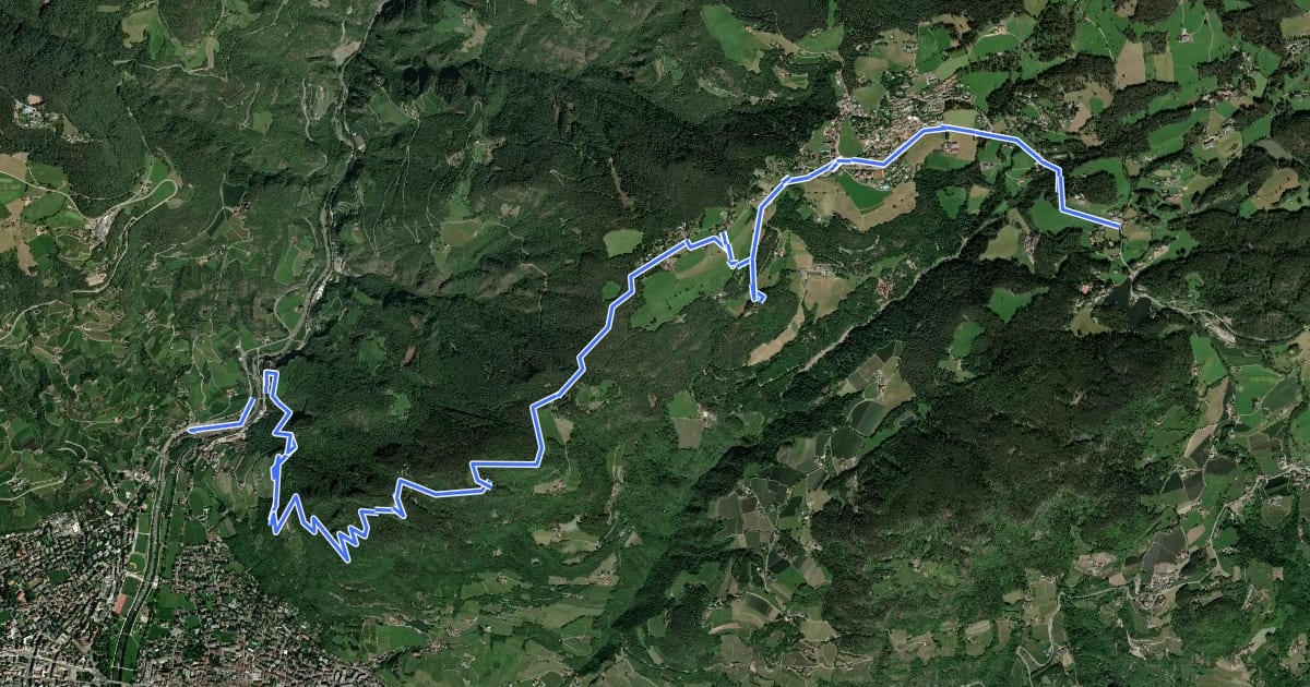 Маршрут Jakobsweg Sarntal - Cammino di San Giacomo Val Sarentino на спутниковом снимке