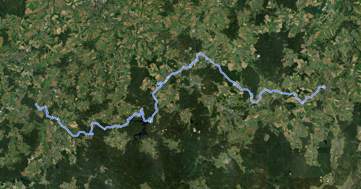 Маршрут Jakobsweg Silberberg (Annaberg-Eich) на спутниковом снимке