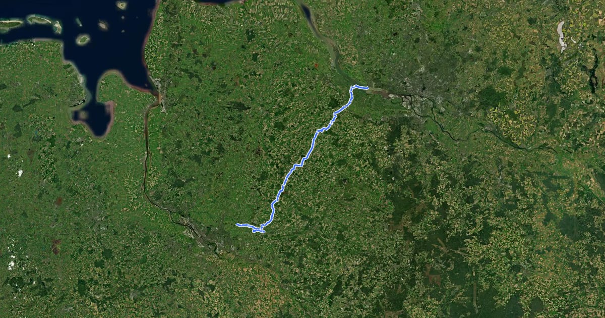 Маршрут Jakobsweg via Baltica, Niedersachsen (Nord) на спутниковом снимке