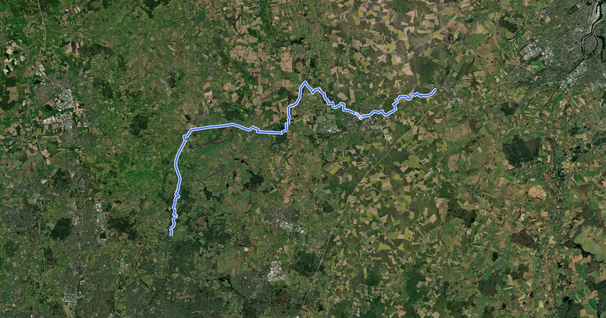 Маршрут Jakobsweg via Baltica, Schleswig-Holstein West на спутниковом снимке