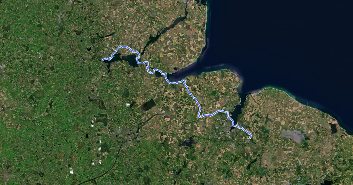 Маршрут Jakobsweg - Via Jutlandica - Schleswig-Holstein (via Lübeck) Nord на спутниковом снимке