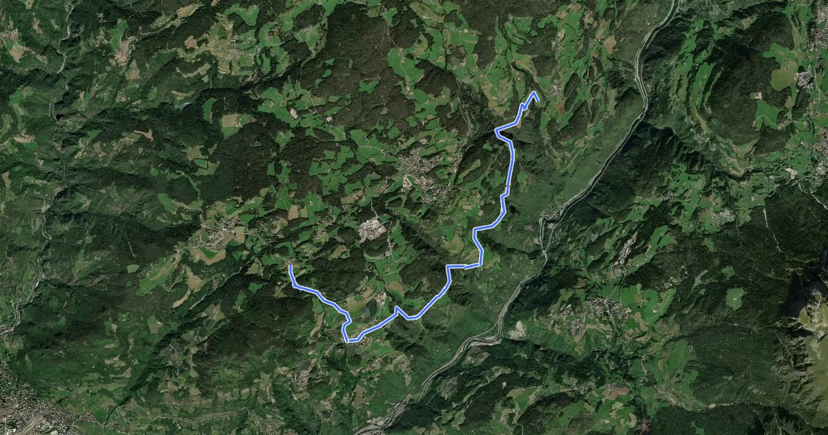 Маршрут Jakobsweg Wolfsgruben - Cammino di San Giacomo Costalovara на спутниковом снимке