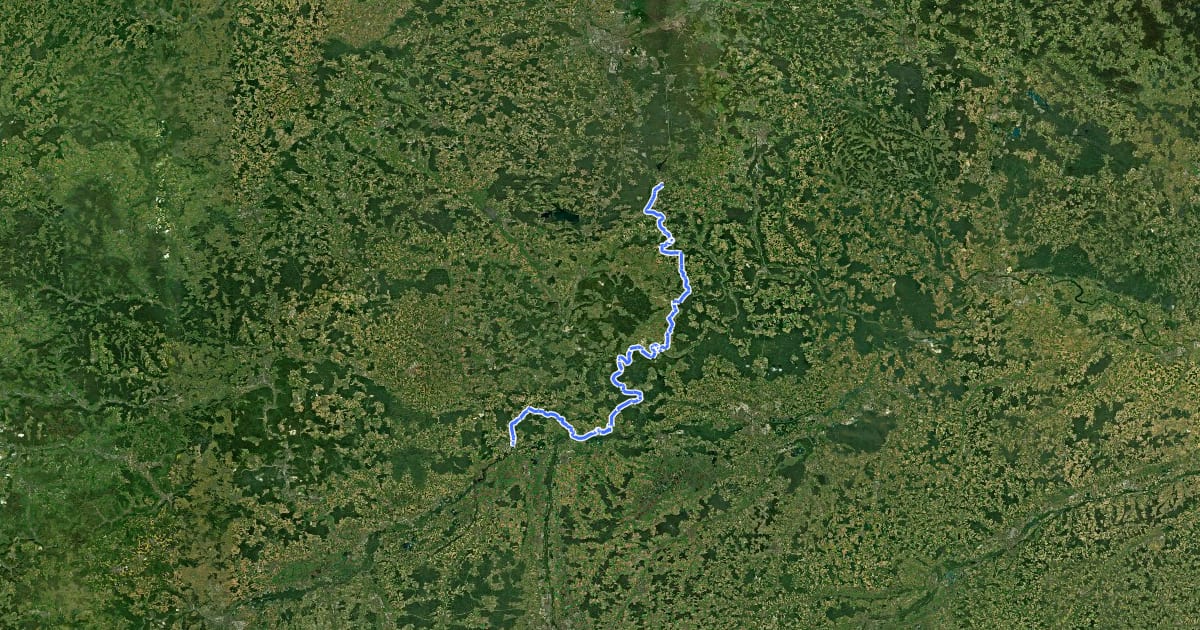 Маршрут Jakobus-Radpilgerweg на спутниковом снимке
