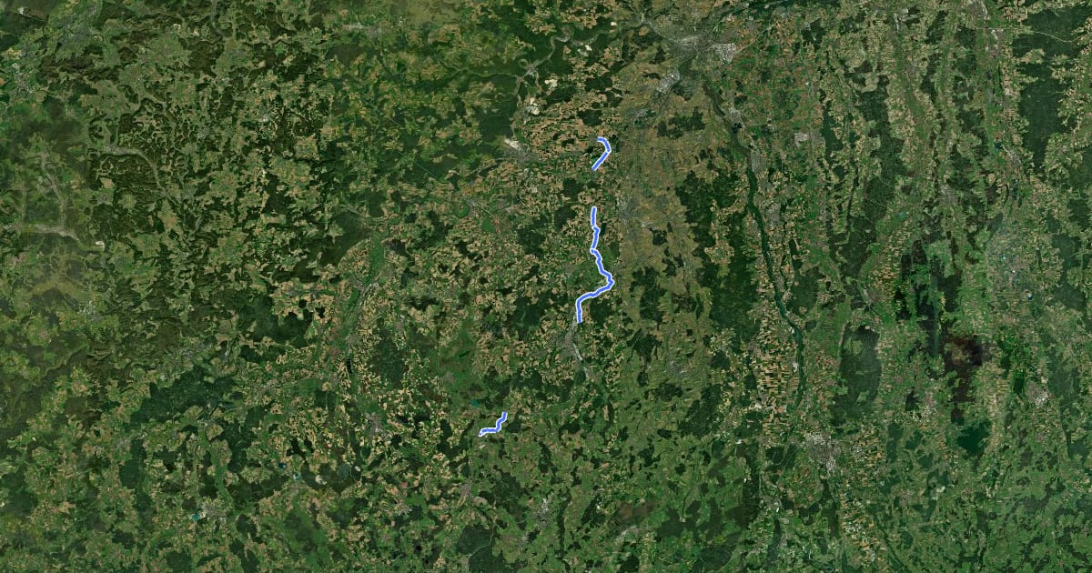 Маршрут Jakobus Radpilgerweg (Swabian branch to Bad Schussenried) на спутниковом снимке