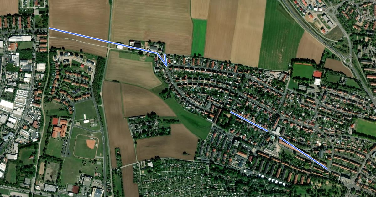 Маршрут Jakobusweg Anbindung Schweinfurt на спутниковом снимке