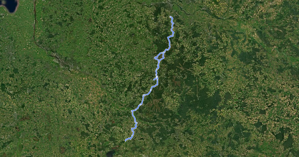 Маршрут Jakobusweg - Lüneburger Heide - Path 1 на спутниковом снимке