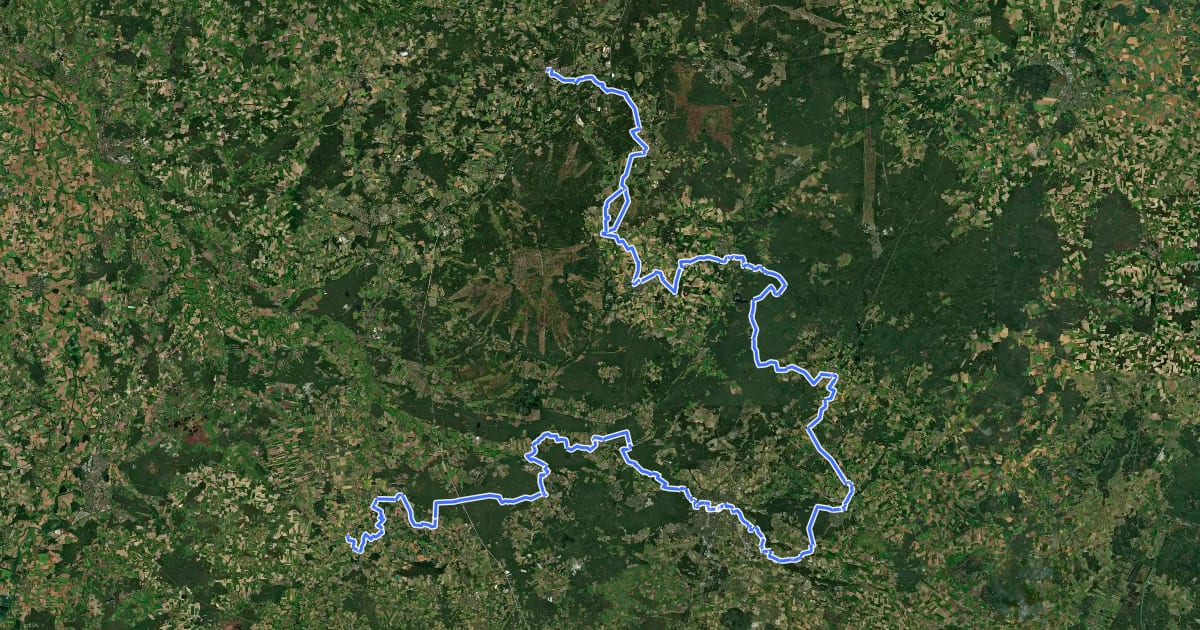 Маршрут Jakobusweg - Lüneburger Heide - Path 2 на спутниковом снимке