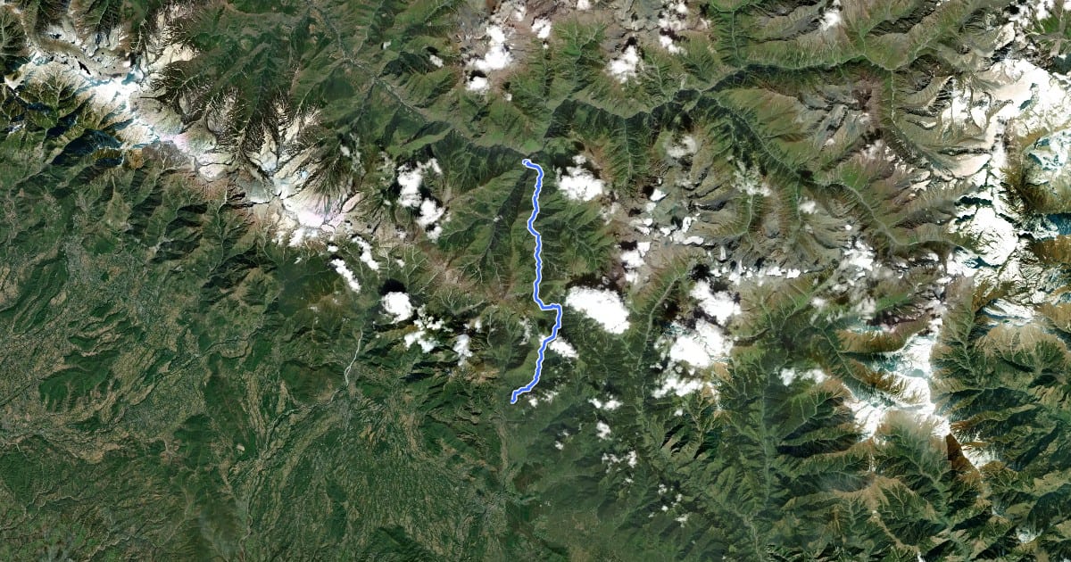 Маршрут Jalsu Pass на спутниковом снимке