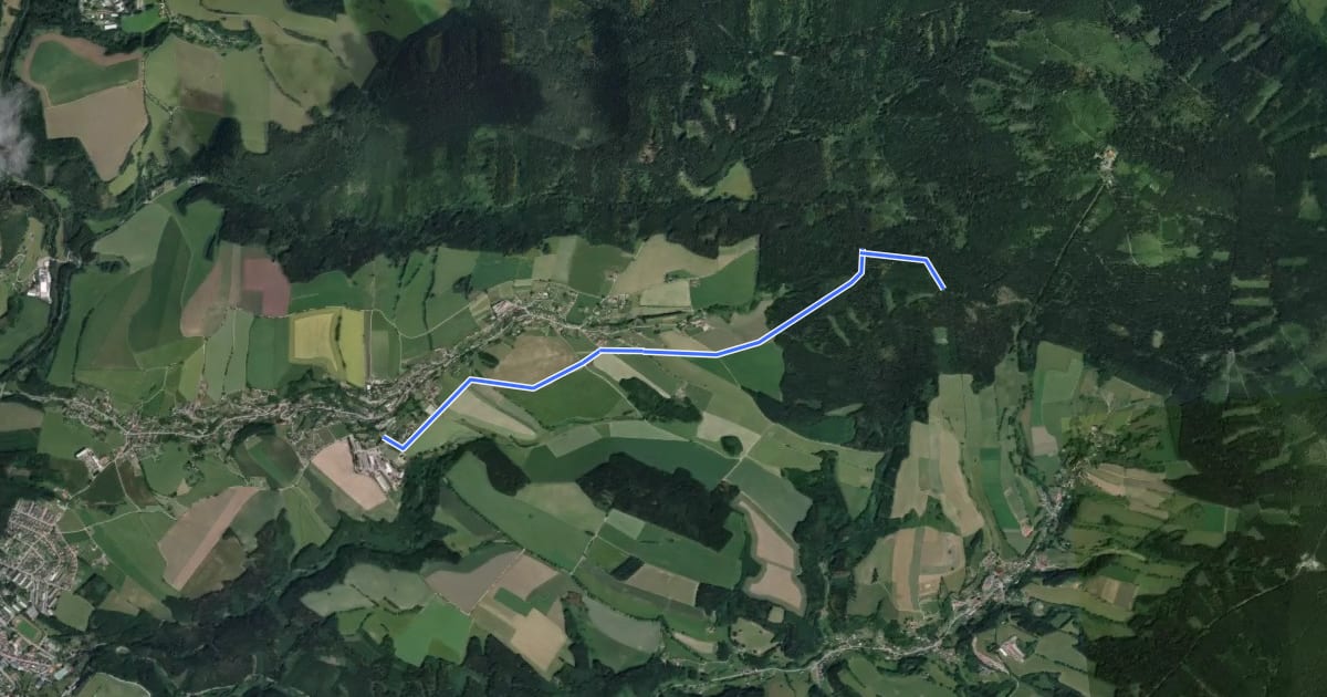 Маршрут [Č]Jamné nad Orlicí - U pěti bratří на спутниковом снимке