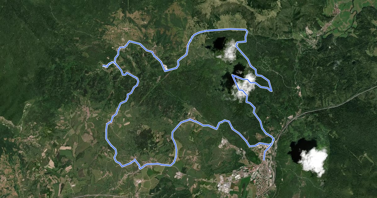 Маршрут Jamska на спутниковом снимке