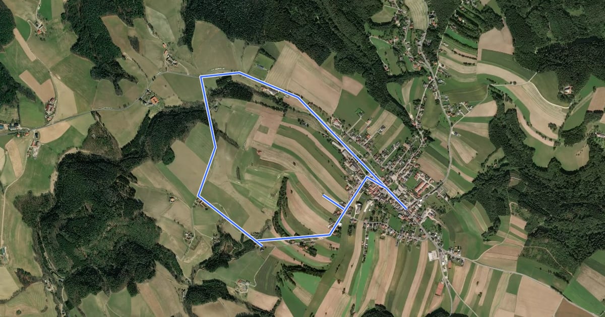 Маршрут Janetschekpfad (Hochwolkersdorf) на спутниковом снимке