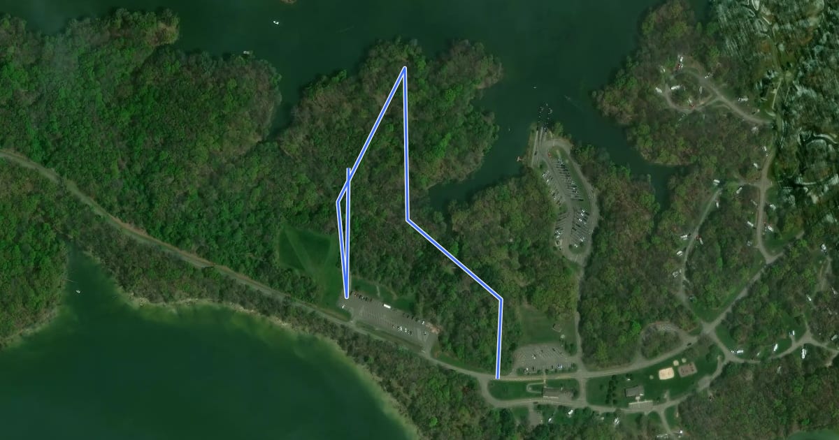 Маршрут Jay Lake Trail на спутниковом снимке