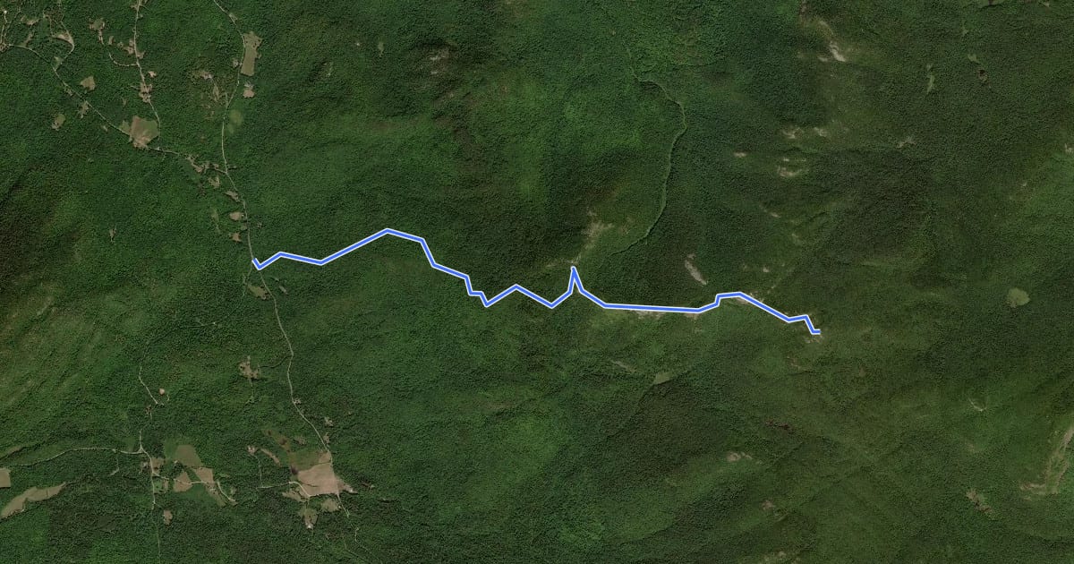 Маршрут Jay Mountain Trail на спутниковом снимке