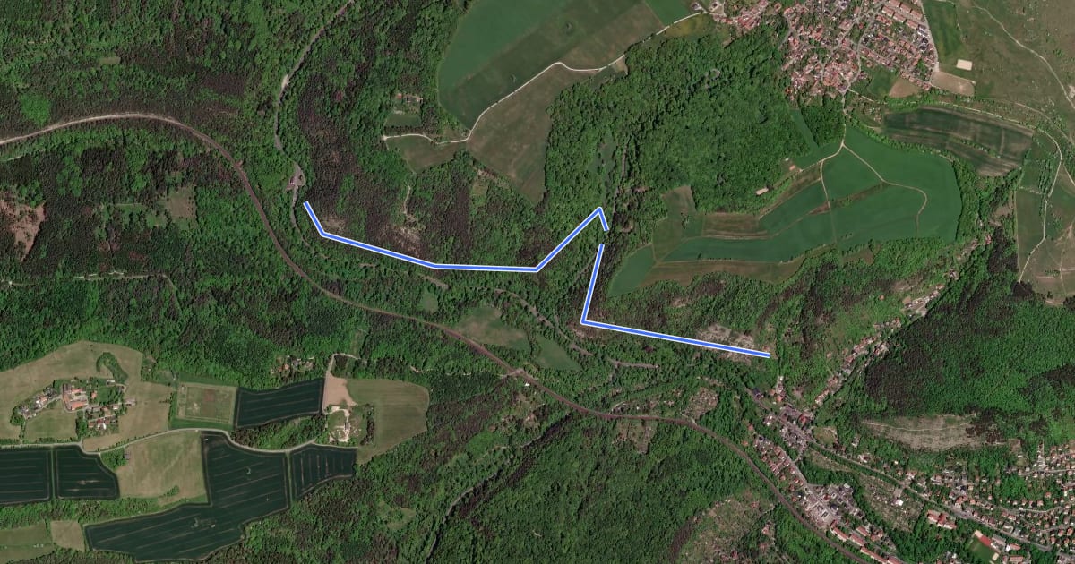 Маршрут Jena Mühltal на спутниковом снимке
