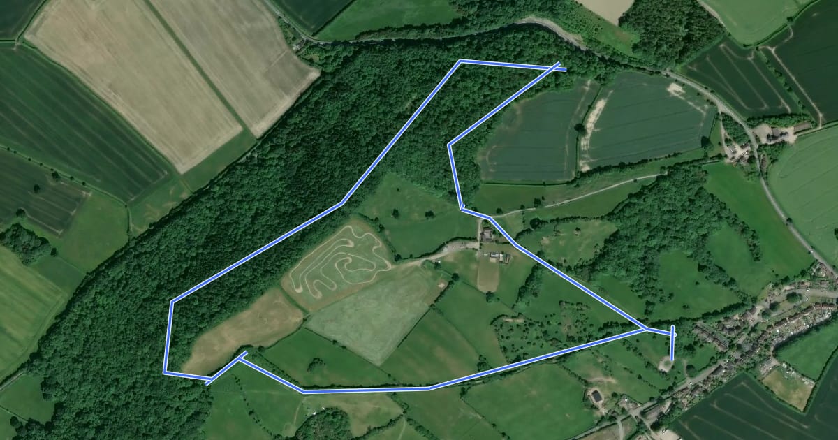 Маршрут Jenny Wind Walk, Wenlock Edge на спутниковом снимке