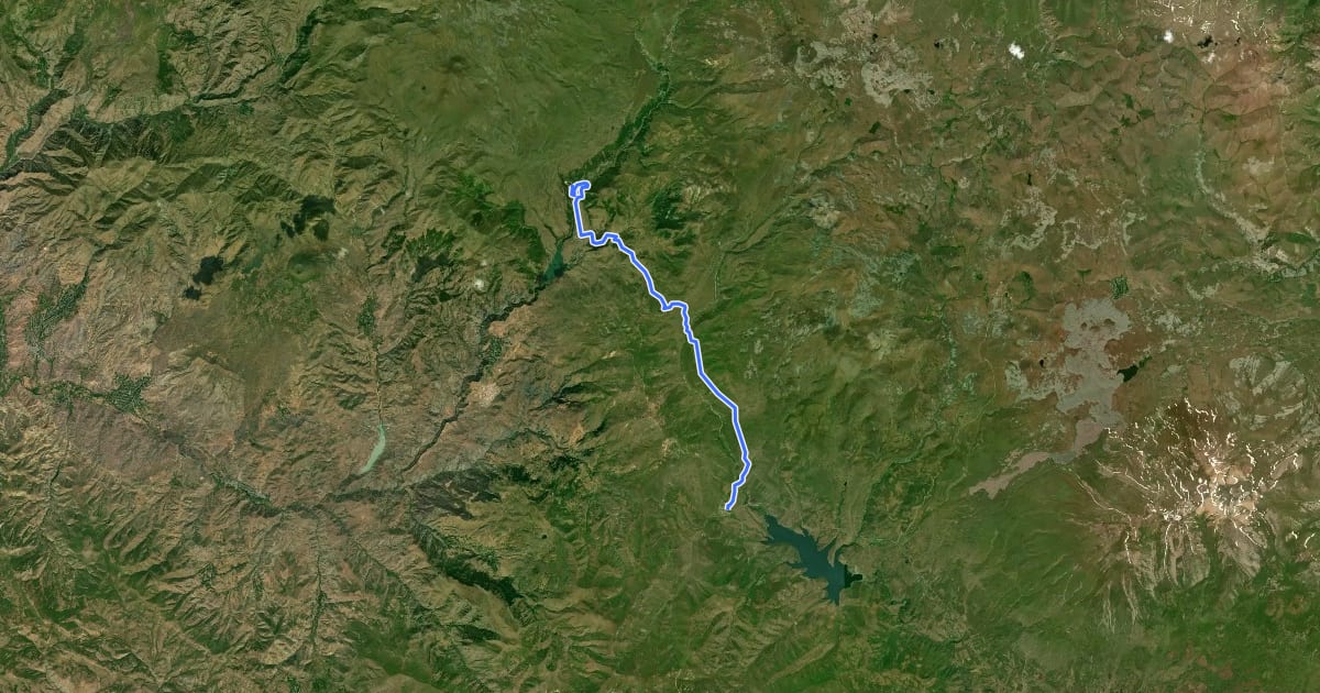 Маршрут Jermuk – Gorayk на спутниковом снимке