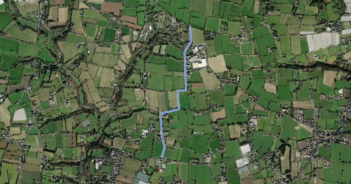 Маршрут Jersey Cycle Route 3a на спутниковом снимке