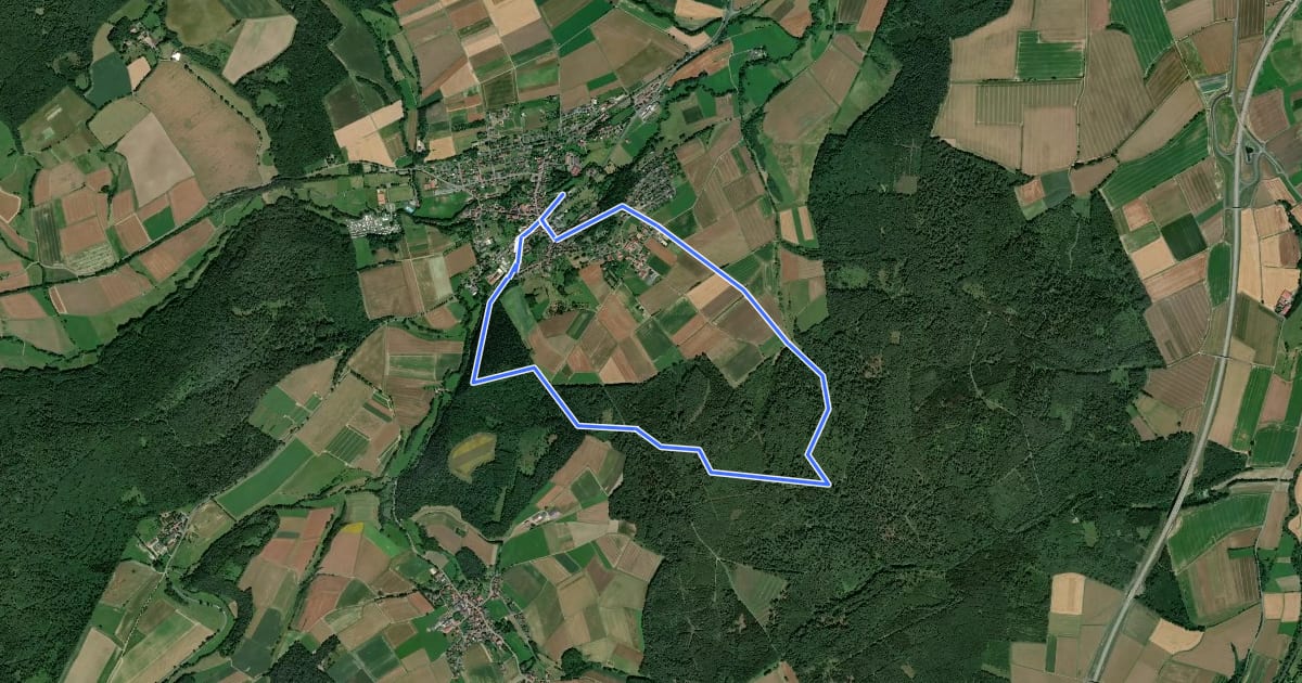 Маршрут Jesberg 2 (P_B3) на спутниковом снимке