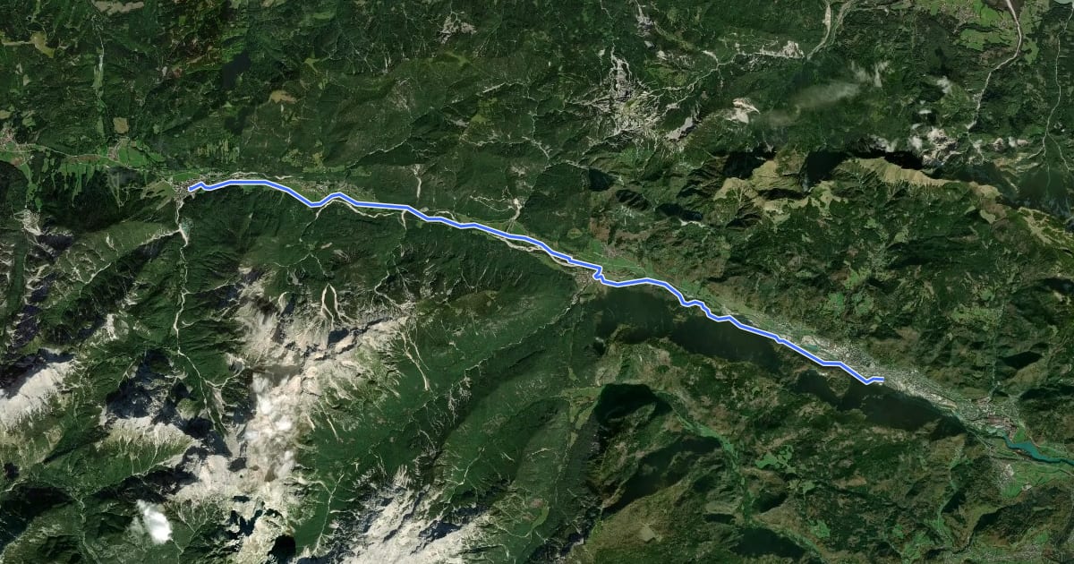 Маршрут Jesenice на спутниковом снимке
