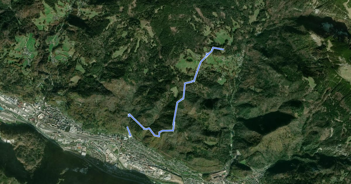 Маршрут Jesenice - Jelenkamen - Dom Pristava на спутниковом снимке