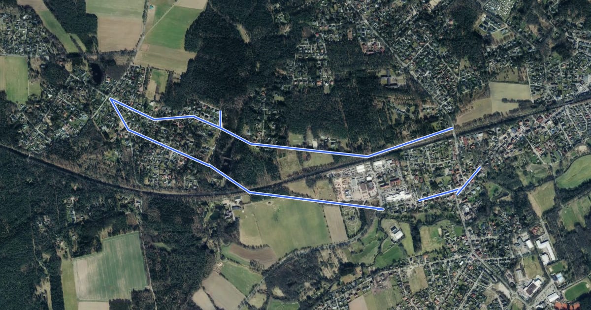 Маршрут Jesteburg Wanderweg 1 на спутниковом снимке