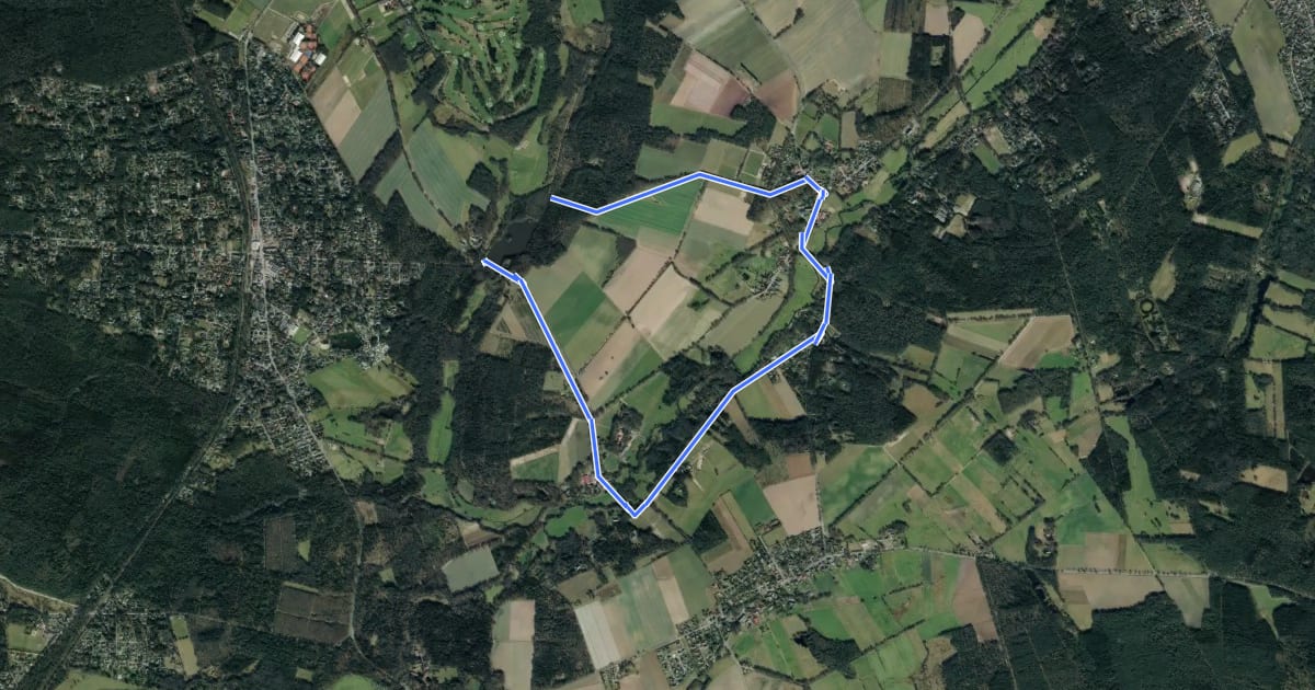 Маршрут Jesteburg Wanderweg 13 на спутниковом снимке