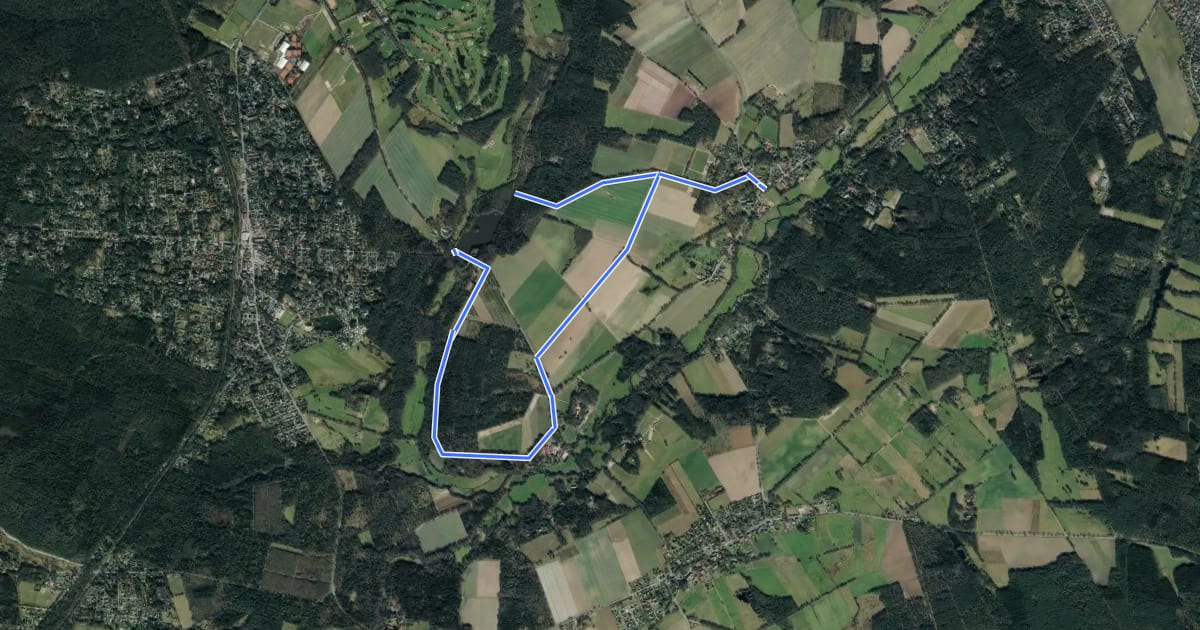 Маршрут Jesteburg Wanderweg 14 на спутниковом снимке