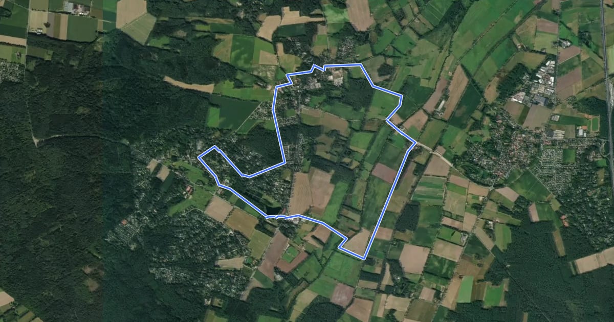 Маршрут Jesteburg Wanderweg 18 на спутниковом снимке