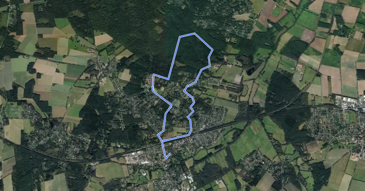 Маршрут Jesteburg Wanderweg 3 на спутниковом снимке