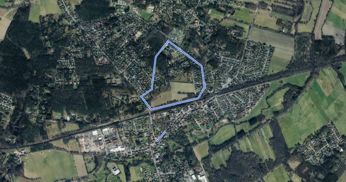Маршрут Jesteburg Wanderweg 4 на спутниковом снимке