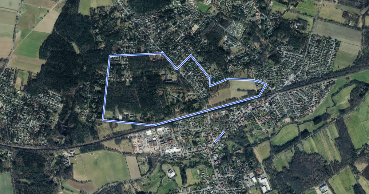 Маршрут Jesteburg Wanderweg 5 на спутниковом снимке