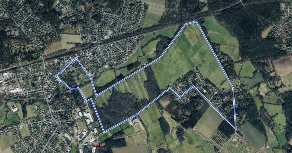 Маршрут Jesteburg Wanderweg 9 на спутниковом снимке