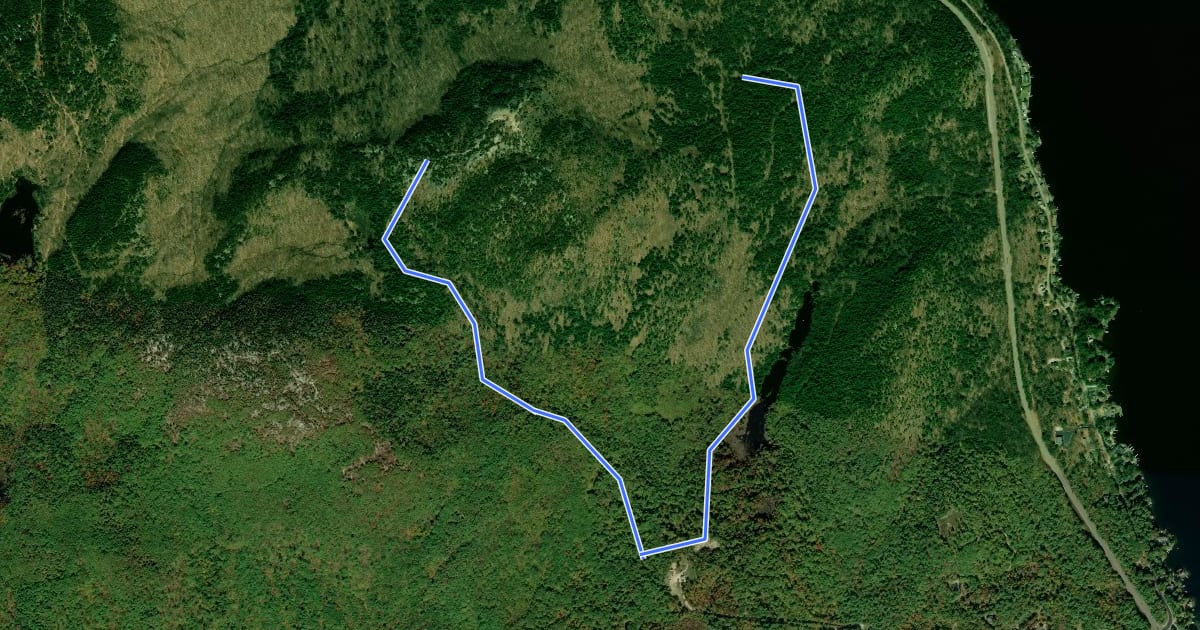 Маршрут Jesus Valley - Beaver Pond Trail на спутниковом снимке