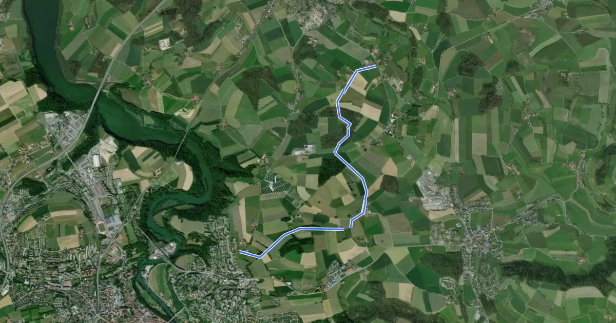 Маршрут Jetschwil - Uebewil на спутниковом снимке