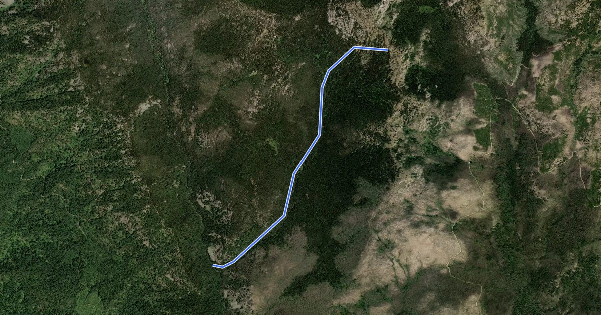 Маршрут Jimmy Creek Trail на спутниковом снимке