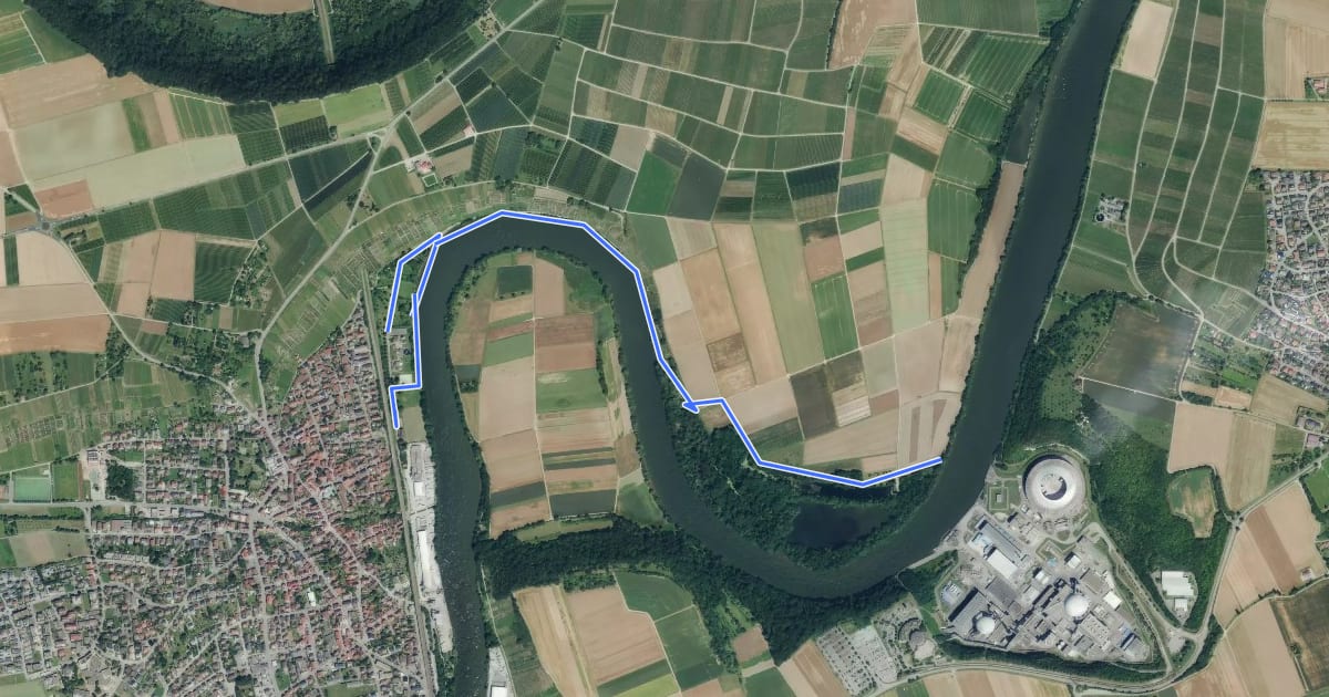 Маршрут JKT Kirchheim 6km на спутниковом снимке
