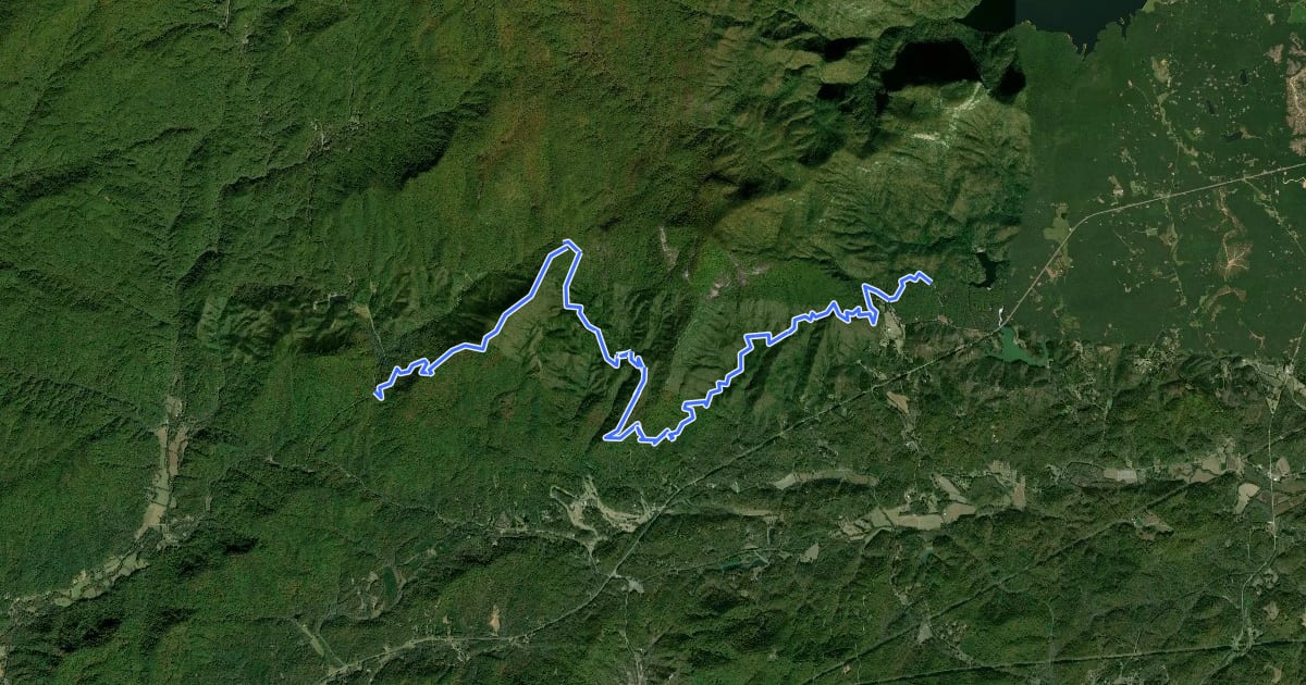 Маршрут Jocassee Gorges Passage Of The Palmetto Trail на спутниковом снимке