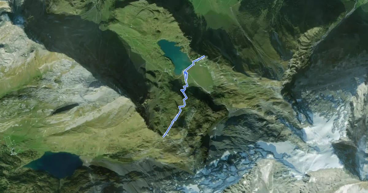 Маршрут Jochpass - Trübsee на спутниковом снимке