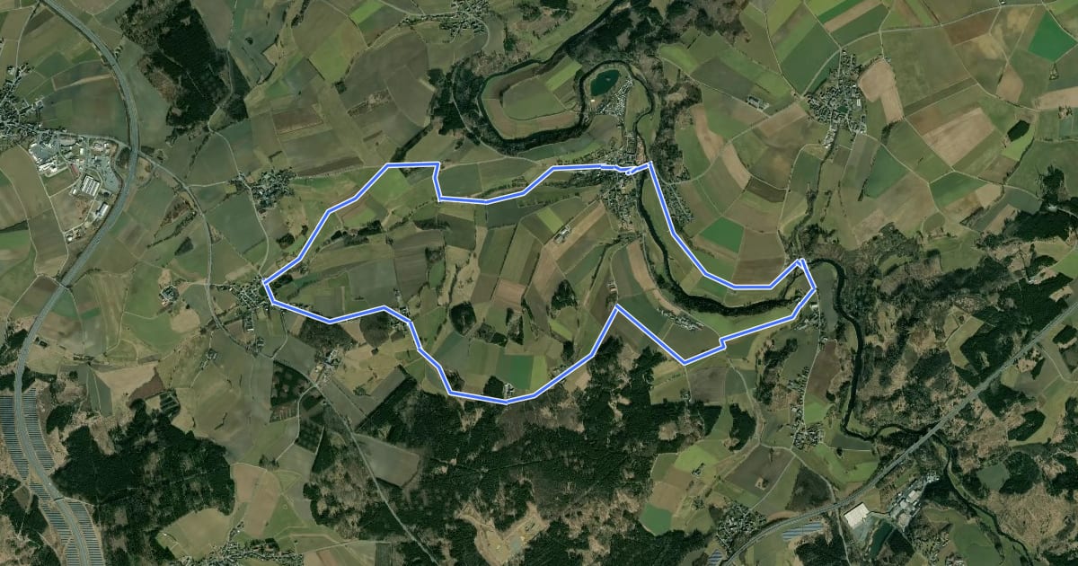 Маршрут Joditzer-Hoehenweg US 62 на спутниковом снимке