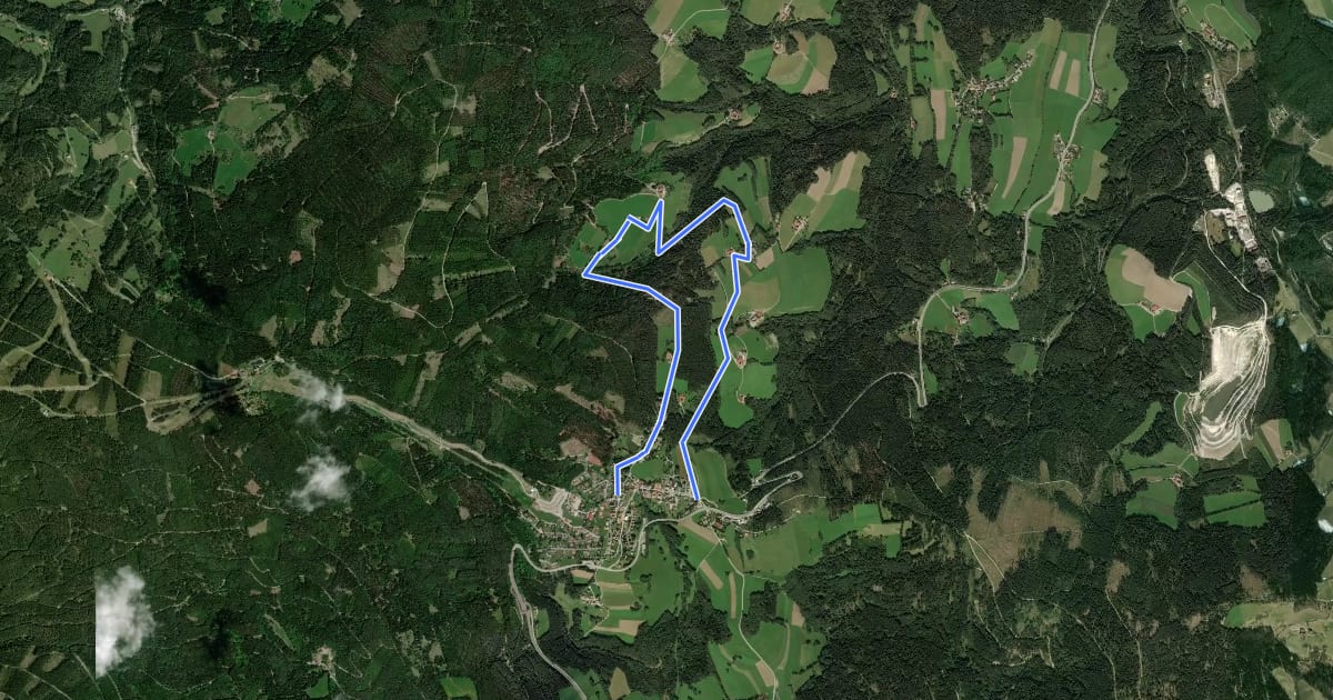Маршрут Joglbauerweg на спутниковом снимке