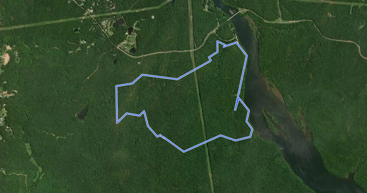 Маршрут John B Scott Forever Wild Trail на спутниковом снимке