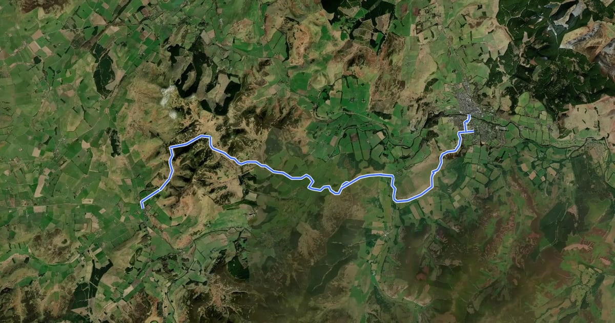 Маршрут John Buchan Way на спутниковом снимке