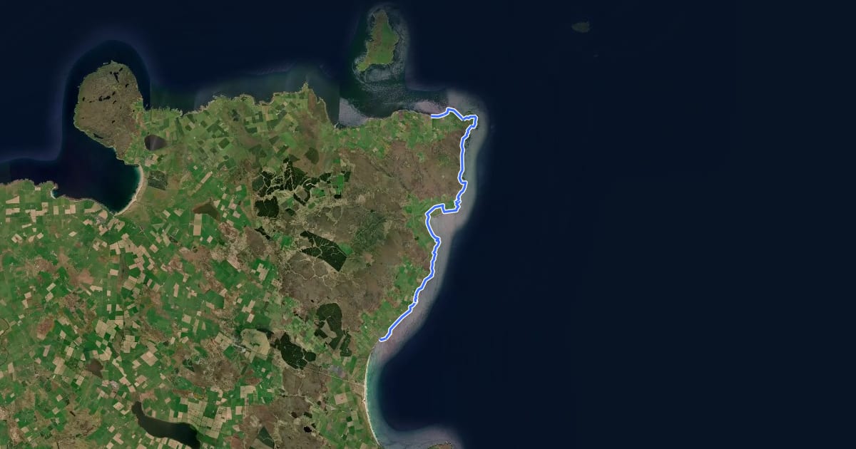 Маршрут John O'Groats Trail (Keiss to John O'Groats) на спутниковом снимке