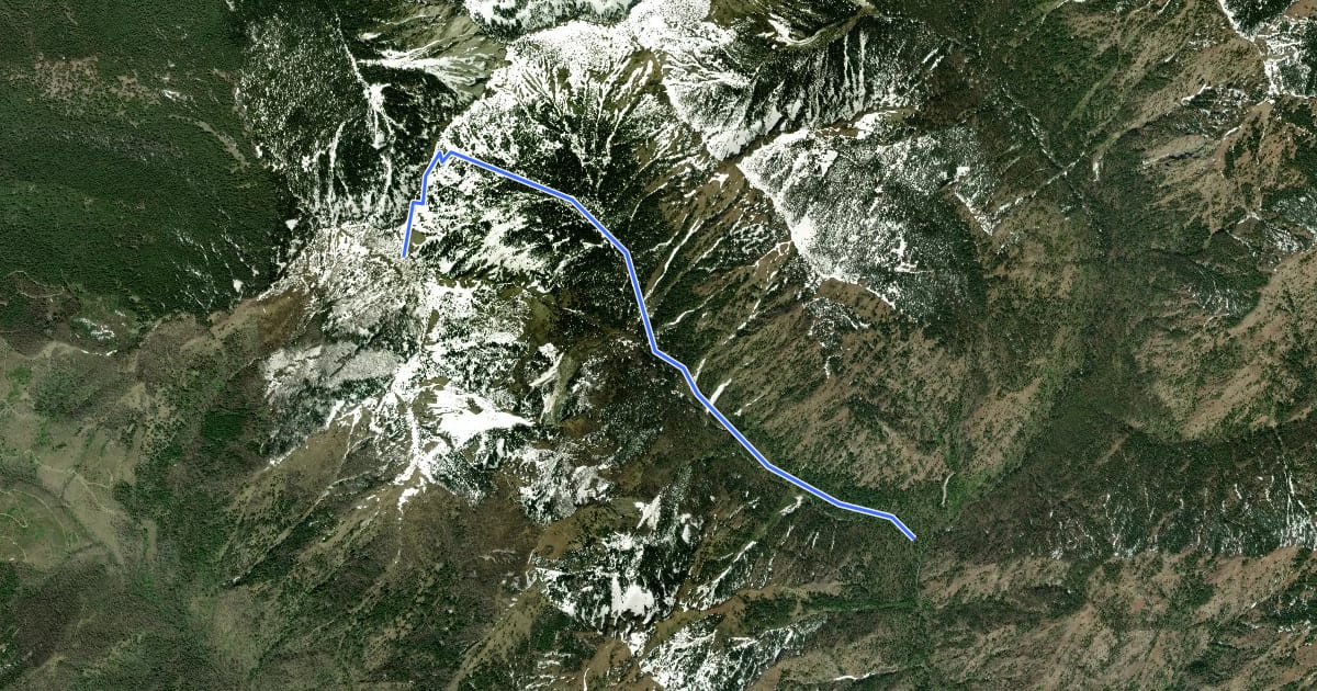 Маршрут Jolly Creek Trail на спутниковом снимке