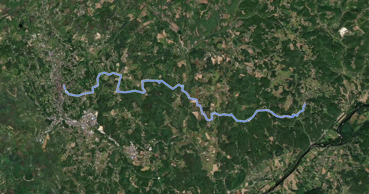 Маршрут Jonction Sarlat - Carlux • Chemin d'Amadour на спутниковом снимке