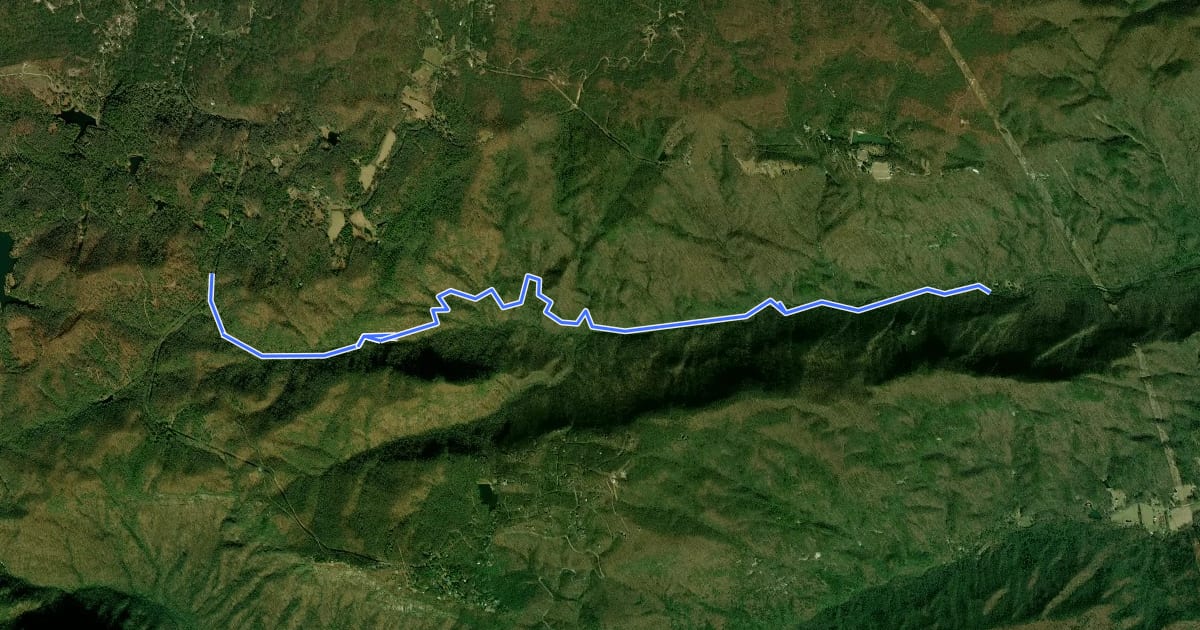 Маршрут Jones Gap Trail на спутниковом снимке