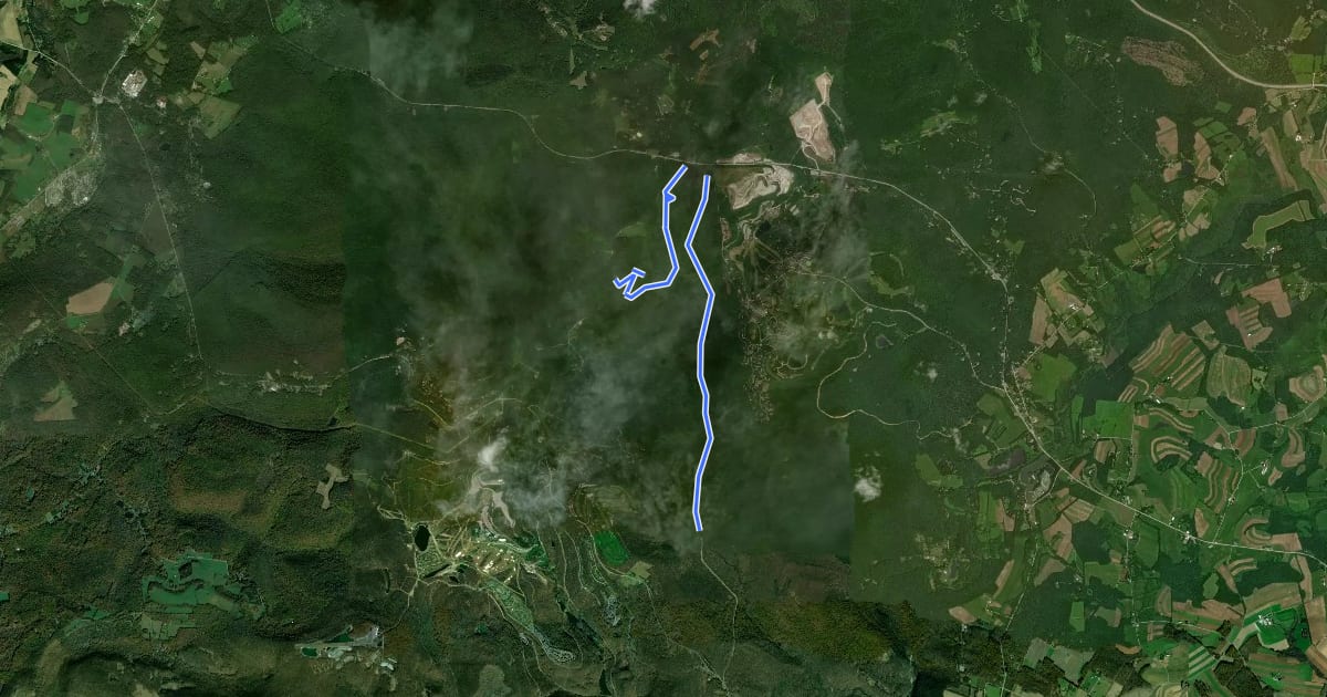 Маршрут Jones Mill Run Trail на спутниковом снимке