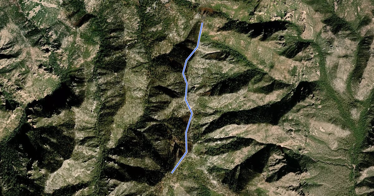 Маршрут Jones Ridge Trail #365 на спутниковом снимке