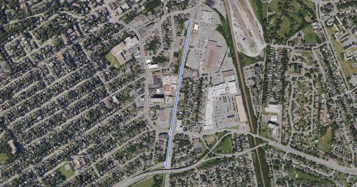 Маршрут Joseph Howe Greenway на спутниковом снимке